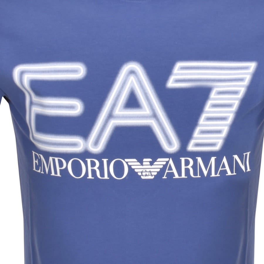 EA7 Emporio Armani Logo T Shirt Blue Mainline Menswear Denmark